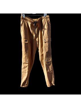 No Boundaries Cargo Outdoor Hiking Pants Tan Lightweight Jogger Mens L 36-38